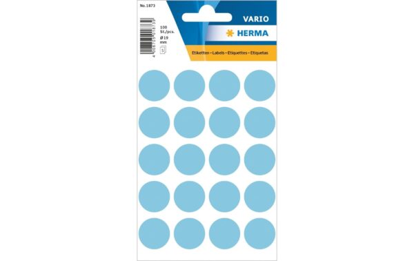 Herma VARIO FARBPUNKTE BLAU Ø19 Durchmesser 19 cm, 100 Etiketten