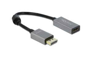 Delock Monitoradap. DP-Steck. zu HDMI-Buch. schwarz, 4K 60Hz (HDR)