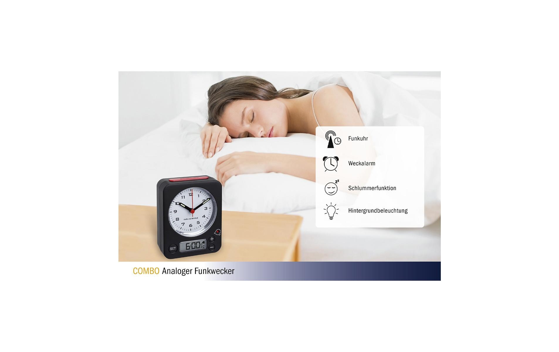 1093705_2 - Mediatech COMBO Funk-Wecker schwarz gelb ohne Batterie