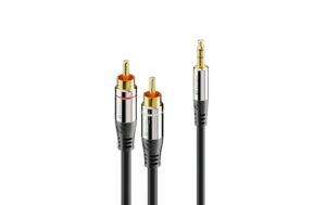 Sonero 2x Cinch auf 3.5mm Audio Kabel 2.00m, Stecker <-> Stecker