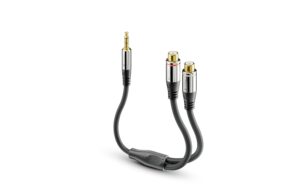 Sonero 3.5mm auf 2x Cinch Audio Adapter 0.25m, 3.5mm Stecker <-> 2x Cinch Buchse