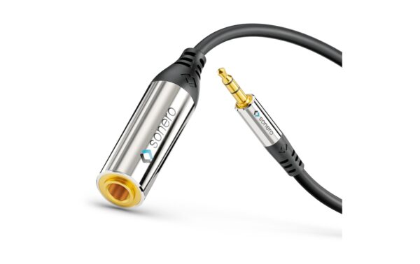 Sonero 3.5mm auf 6.3mm Audio Adapter 0.25m, 3.5mm Stecker <-> 6.3mm Buchse