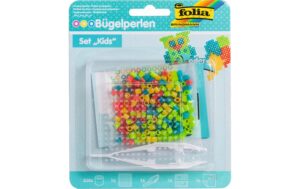 Folia Bügelperlen Starter Set KIDS 1x Stiftplatte, 220x Perlen, 1x Pinzette