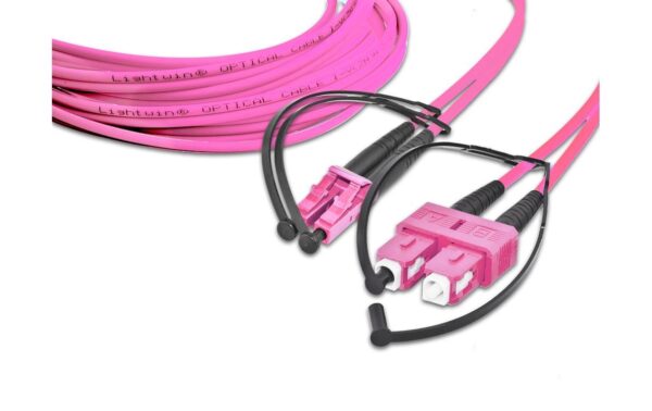 Lightwin LWL Duplex Patchkabel Multimode 50/125µm, LC-SC, 3.0m OM4
