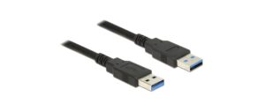 1095785 - Mediatech Delock USB3.0 Kabel, A-Stecker zu A-Stecker, 50cm Schwarz kaufen | Mediatech.ch