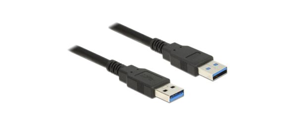 Delock USB3.0 Kabel, A-Stecker zu A-Stecker, 1.5m Schwarz kaufen | Mediatech.ch