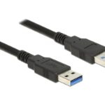 USB3.0 Kabel, A-Stecker zu A-Stecker, 5m Schwarz