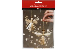 Creativ Company Bastelset Mini Stroh Engel Mitbringsel oder für den Adventskalender