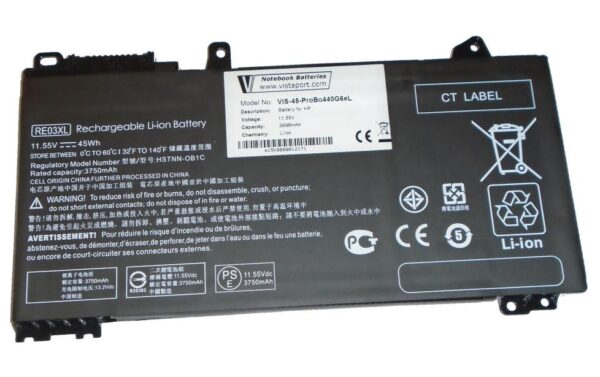 Vistaport Notebook Batteries für HP 1.55V, 3900mAh, 45Wh, 3 Zellen kaufen Schweiz | Mediatech.ch