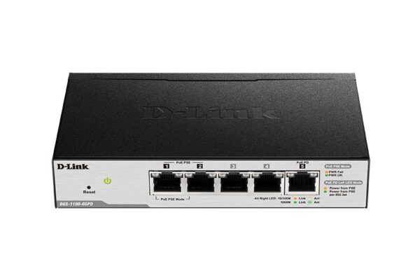 1097726 - Mediatech D-Link DGS-1100-05PDV2: 5Port PoE Switch ... PoE Kapazität, Lüfterlos, PoE Powered kaufen Schweiz | Mediatech.ch