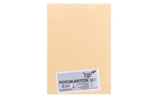 Folia Fotokarton A4 300g/m2, 50 Blatt Farbe: Beige