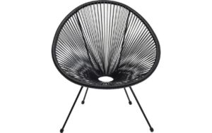Kare Sessel Acapulco, Schwarz (HxBxT) 85x73x78 cm, Stahl, Polyethylen