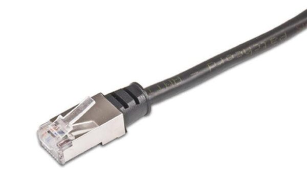 Wirewin Outdoor Patchkabel:  3m, schwarz STP, Cat.5e, AWG26, 1Gbps, PVC, 100% Kupfer
