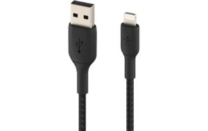 Belkin BoostCharge USB-A-Lightning 15cm ummantelt, schwarz