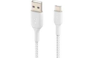 Belkin BoostCharge USB-C/USB-A 15cm ummantelt, weiss