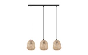 1100794 - Mediatech EGLO DEMBLEBY Hängeleuchte schwarz/natur exkl. 3x E27 40W kaufen Schweiz | Mediatech.ch