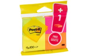 3M Post-it Super Sticky 5.1x3.8cm 4 farbige Blöcke à 100 Blatt