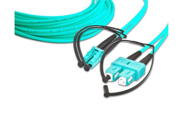 Lightwin LWL Duplex Patchkabel Multimode 50/125µm, LC-SC, 15.0m OM3