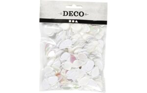 Creativ Company Pailetten weiss 14 x 19 mm, 50 g