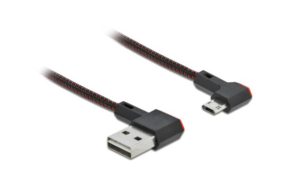 Delock USB2 Kabel A-MicroB gewinkelt, 1.5m 90/270° gewinkelt, beidseitig einsteckbar kaufen Schweiz | Mediatech.ch