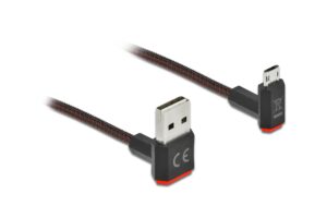 Delock USB2 Kabel A-MB gewinkelt oben, 1m 90/270° gewinkelt, beidseitig einsteckbar