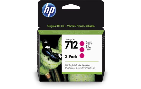 1107818 - Mediatech HP Inc. HP Tinte Nr. 712 3-Pack - Magenta (3ED78A) DesignJet T200, T600, 3x29ml kaufen | Mediatech.ch