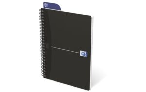 Oxford Spiralbuch black 90g/qm, A5, 90 Seiten, liniert 6mm