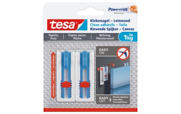 Tesa verstellbarer Klebenagel 2 x 1KG für Leinwände, Tapete & Putz kaufen Schweiz | Mediatech.ch