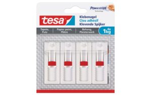 Tesa verstellbarer Klebenagel 4 x 1KG für Tapete & Putz 3+1