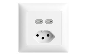 Feller EDIZIOdue Steckdose 2xUSB-C weiss, 3A, 1xT13, UP