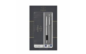 Parker DuoSet Parker Jotter Edelstahl C.C. Füllfederhalter & Kugelschreiber, M-blau