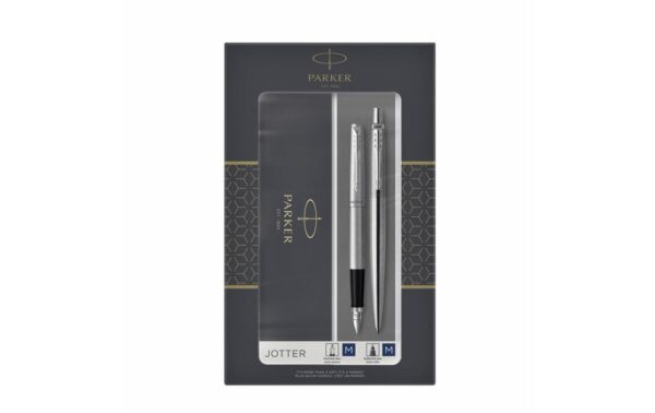 Parker DuoSet Parker Jotter Edelstahl C.C. Füllfederhalter & Kugelschreiber, M-blau