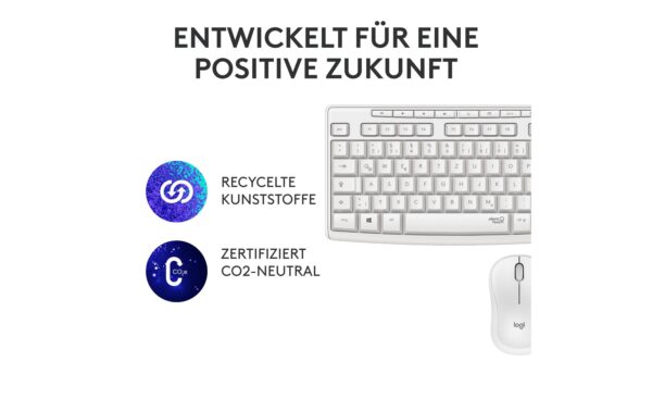 Logitech MK295 silent Desktop off white 2.4 GhZ