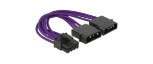 2xMolex 5.25 auf 8Pin für Grafikkarte für PCI-Express Highend Grafikkarten,15cm
