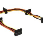 SATA zu 4x SATA Stromadapter 40cm, unterstützt 3,3, 5 und 12 Volt