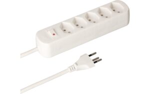 1116683 - Mediatech Max Hauri Steckdosenleiste Basic-Line V2 5xT13, weiss, mit Reset-Schalter, 5m, V2 kaufen Schweiz | Mediatech.ch