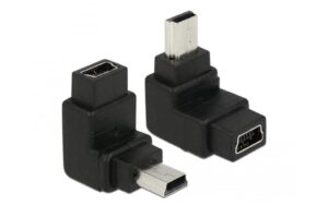 Delock USB Adapter Mini-B zu Mini-B, 90° gewinkelt Mini-B/Buchse zu Mini-B Stecker kaufen | Mediatech.ch