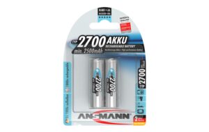 Ansmann Akku AA NiMH Typ 2700 2er min. 2500 mAh, 1.2V, 2er