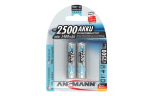 Ansmann, Akku Typ 2500 NiMH AA 2500 mAh, 2 min. 2400 mAh, 1.2V, maxE Technologie, 2er