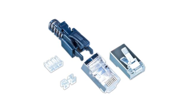 1121112 - Mediatech Wirewin RJ-45 SecureLock Stecker, 10er Pack geschirmt, abschliessbar, schwarz