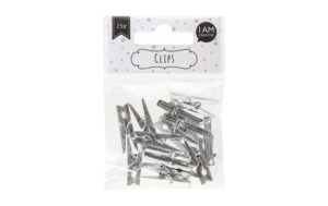 I am Creative Klammern / Clips silber 15 Stück, 4 x 30 mm