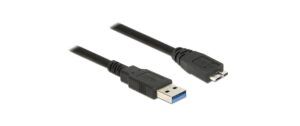 Delock USB3.0 Kabel, A-Stecker zu Micro-B-Stecker 1m, schwarz, 5Gbps kaufen | Mediatech.ch