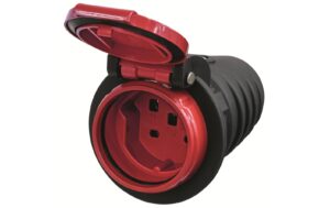 STEFFEN STEKO TPE-Kupplung T25 IP55 grau/rot, mit Verschlussdeckel, IP55