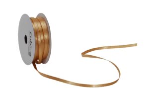 Spyk Geschenkband Satin gold, Breite: 3 mm, Länge: 8 m