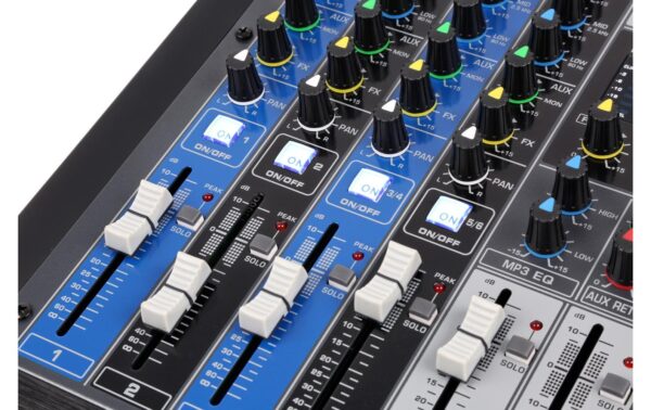 1123407_4 - Mediatech Power Dynamics PDM-S1204 Analoges 12-Kanal Mischpult, Multi-FX