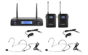 Vonyx WM62B 2-Kanal UHF Funkstrecke mit Taschensender
