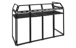 Vonyx DB5 DJ Booth aus Aluminium, schwarz, 2m