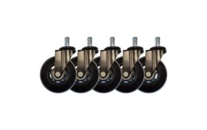 LC-POWER Gaming Stuhlrollen 5er Set. schwarz