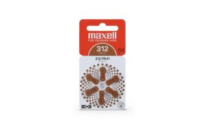 Maxell  Knopfzelle PR41 6er Blister Hörgerätebatterie 312