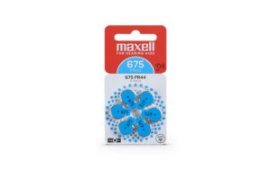 Maxell  Knopfzelle PR44 6er Blister Hörgerätebatterie 675